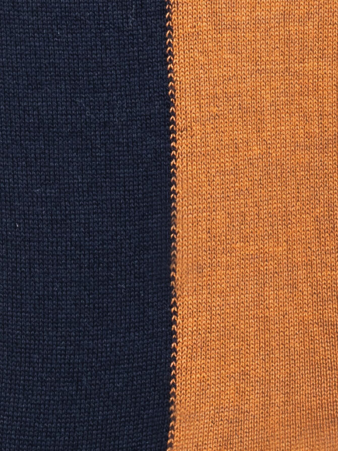 Calzini corti bicolore VERTICAL COLOR BLU & RUGGINE | Acquista Online Andrea Mariani Firenze